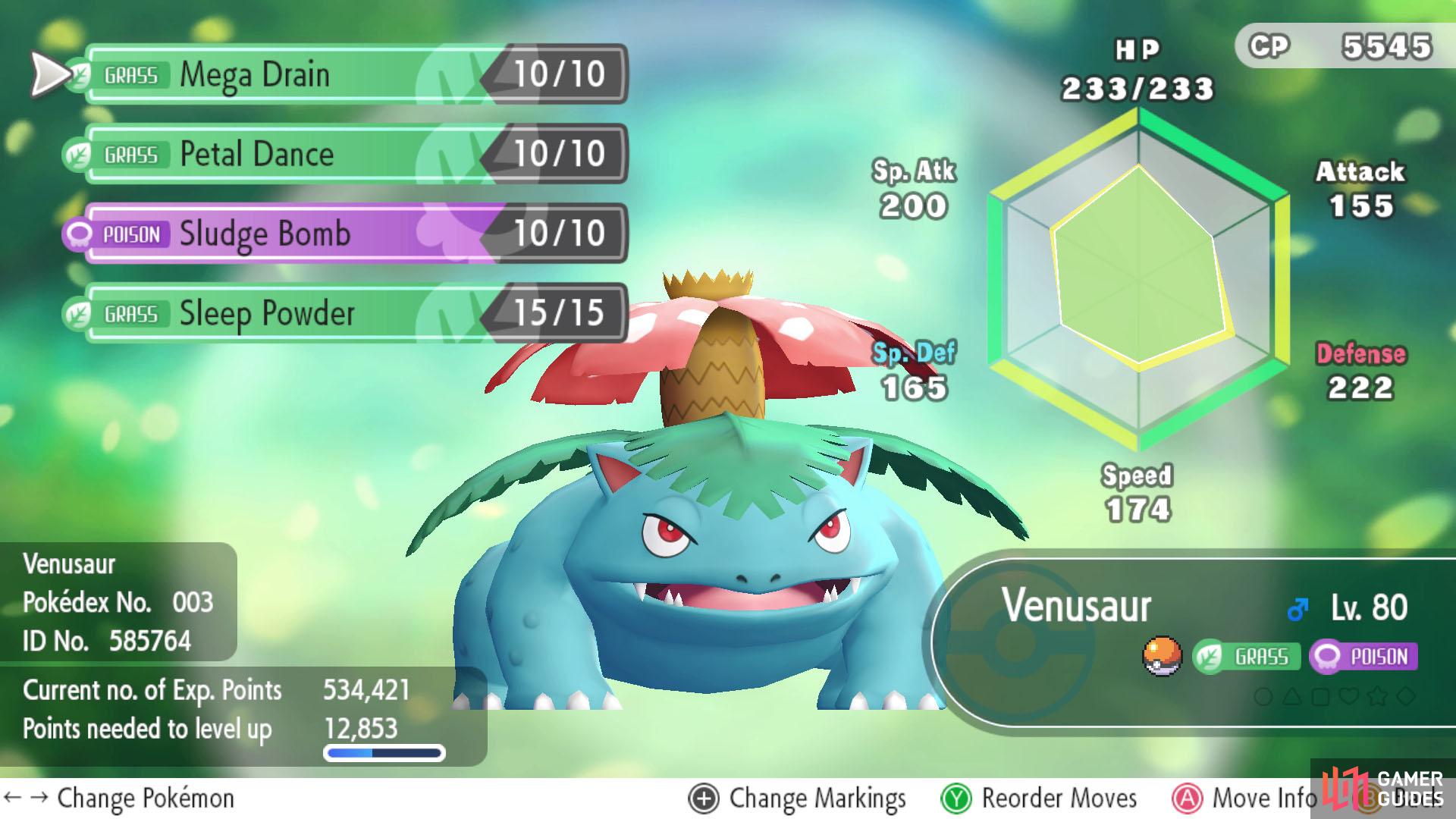 venusaur stats